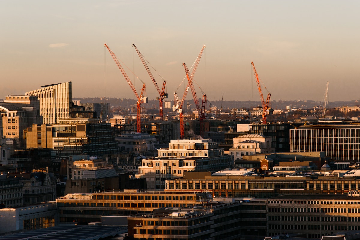 An industrial real estate under construction
