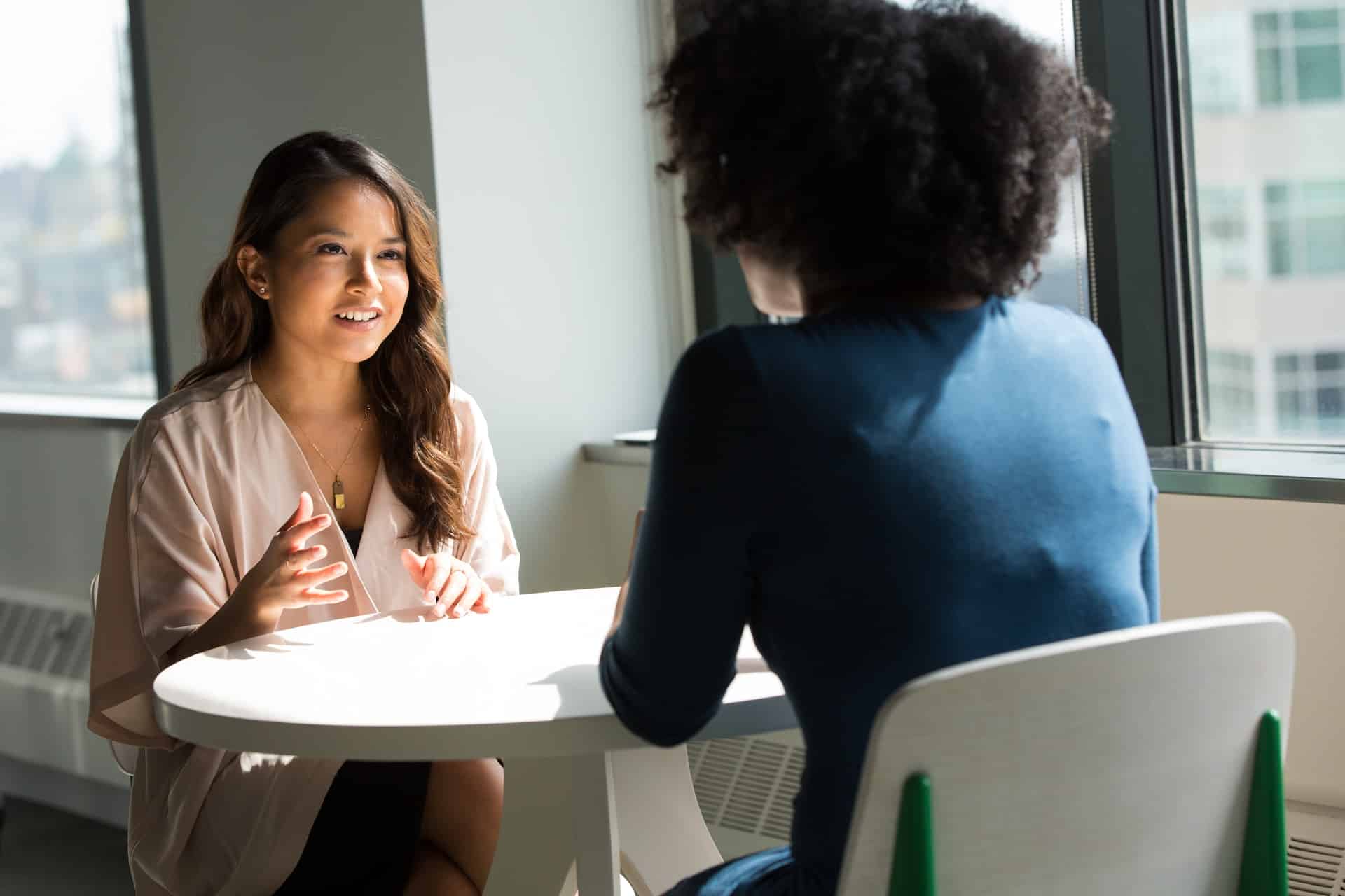 Agent listening to the concerns of her client.