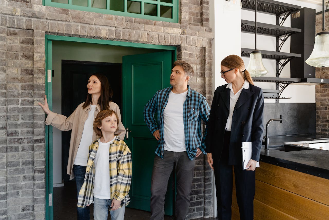 A Family in an Open House Viewing